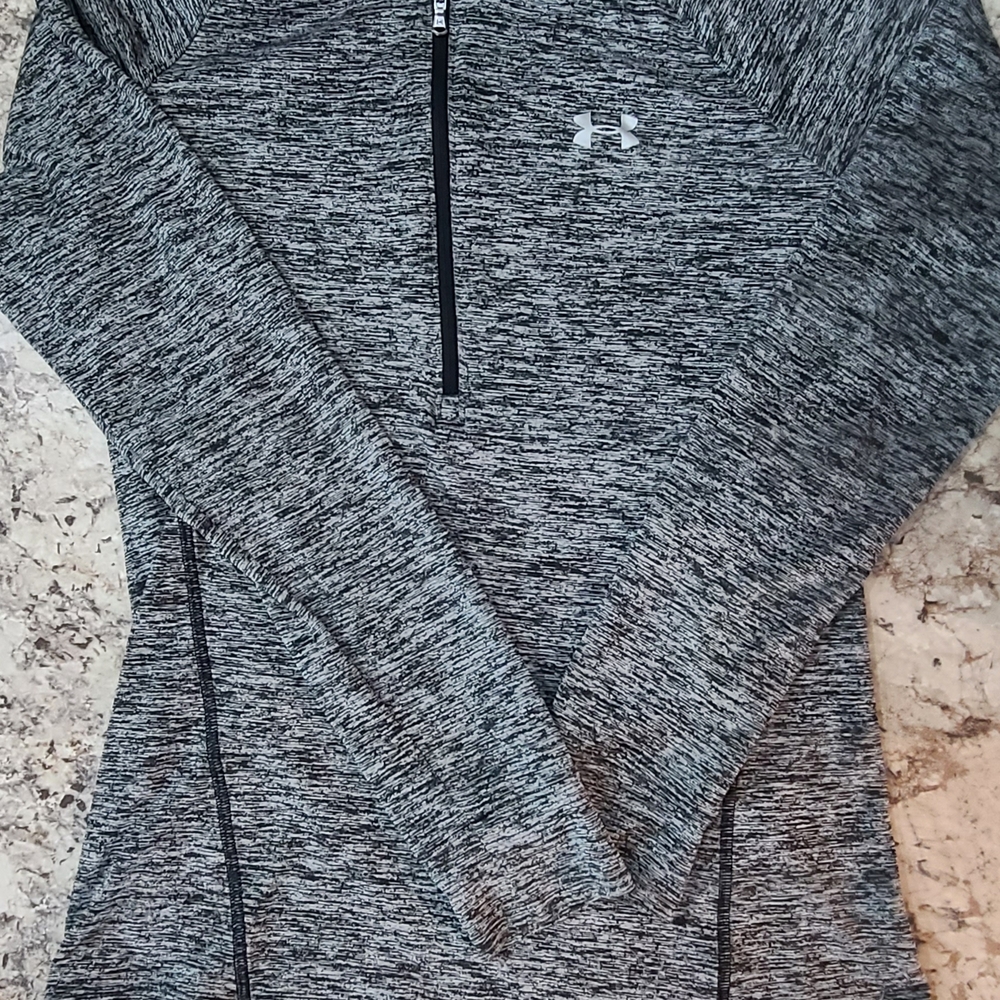 Under Armour Black and White Quarter-Zip Pullover